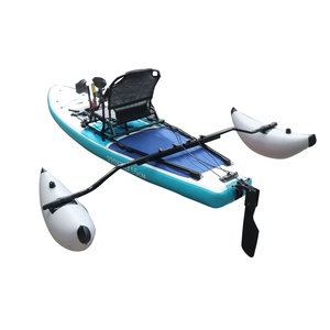 Planche à pagaie gonflable OEM 3,2 m pliable avec siège, nouvelle planche à pagaie en PVC pour la pêche en lac, le sauvetage et la navigation avec pédales - Product Image 3