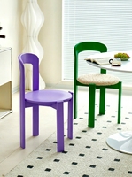 Chaise Rey en contreplaqué gris et bois de hêtre, chaise de salle à manger empilable rouge pour café, tabouret de bar Rey, chaise de salle à manger