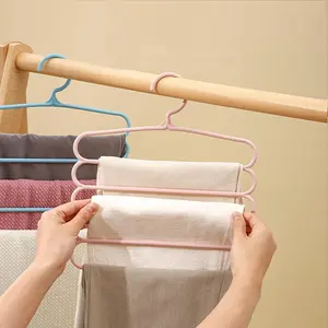 Perchero de 5 niveles engrosado para pantalones, organizador creativo antideslizante para ropa, colgador con clip para pantalones - Product Image 2