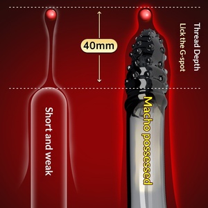 Nuovo Prodotto per Divertimento Notturno: Estensore del Pene Elettrico con Guaina Vibrante in Cristallo e Anello per il Pene a Controllo Manuale, Giocattolo Sessuale per Coppie - Product Image 3