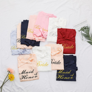 Kimono da Sposa in Offerta Speciale, Vestito Lungo con Collo all'Americana per Damigelle, Vestaglia da Sposa, Vendita all'Ingrosso - Product Image 2