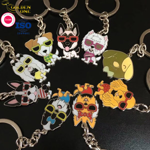 Hot Bán Tùy Chỉnh 3D Đầy Màu Sắc Giày Keyring Mềm Men Hình Dạng Động Vật Long Lanh Epoxy Phim Hoạt Hình Kim Loại Key Tag Cho Trẻ Em Phong Cách Thời Trang - Product Image 2