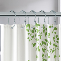 Ganchos de baño cromados FiveBall más vendidos con accesorios de cortina de hierro, postes de cortina de ducha, ganchos de elevación
