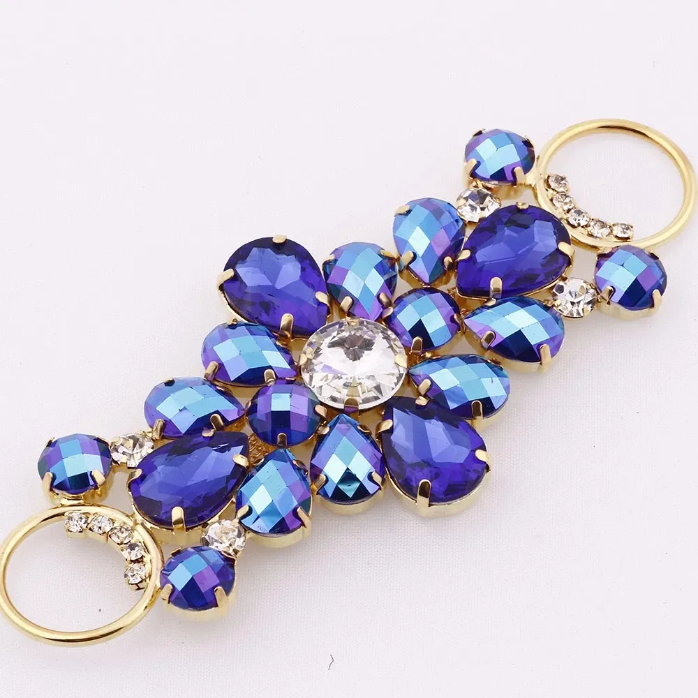 2021 Fashion Crystal Rhinestone bra straps jewelry decorative buckle bikini connector for sale