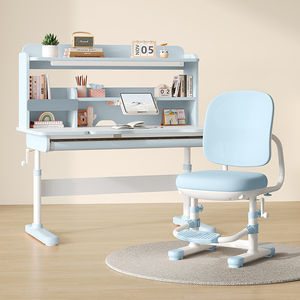 Tavolo da studio ergonomico per <span class=keywords><strong>bambini</strong></span> mobili per la casa Design intelligente Anti-gobbo per l'apprendimento dei <span class=keywords><strong>bambini</strong></span> scrivania e sedia con libreria - Product Image 5