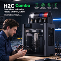 Printer 3D FDM Original Bambo Lab H2C Combo Edisi Internasional Global Tidak Terkunci, Dapat Terhubung Bebas dengan Ponsel dan Wifi