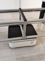 Châssis AGV robuste M90, capacité de charge de 500 kg, navigation guidée par laser pour la manutention des matériaux dans les usines de fabrication