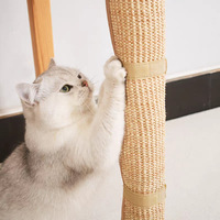 Vente directe d'usine de protège-pieds de table à manger multi-tailles, résistants à l'usure et anti-peluches, en sisal naturel pour chat