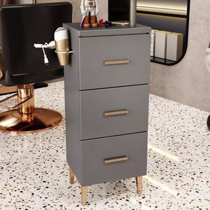 Chariots de salon de coiffure, de beauté et de spa à roulettes en métal, noir, gris et blanc, best-sellers - Product Image 2