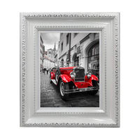 Cadre photo en dentelle vintage cadre photo européen large affichage blanc argenté cadre photo en détresse blanc montage mural