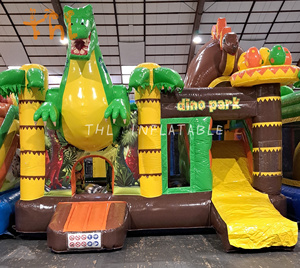 Thương mại ngoài trời khủng long Inflatable Combo bouncy lâu đài với trượt Inflatable nhảy lâu đài nhà bị trả lại Inflatable - Product Image 6