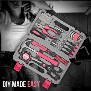 Juego de herramientas para el hogar de 131 piezas, juego de llaves de vaso de 1/4 de pulgada, herramientas manuales de acero al cromo vanadio para reparaciones domésticas de bricolaje - Product Image 5