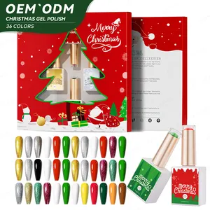JTING Hot selling Christmas gel polish 6 colors collection set box OEM Free customuze unique nail brand gel nail polish supplies
