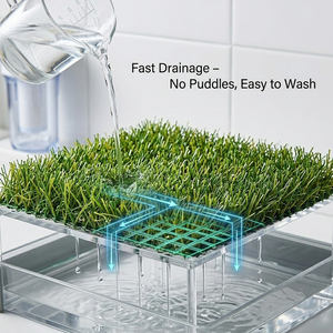 Tapis en <span class=keywords><strong>gazon</strong></span> artificiel haute densité au toucher doux, les joints protègent et préviennent les odeurs, tapis synthétique pour chiens - Product Image 5