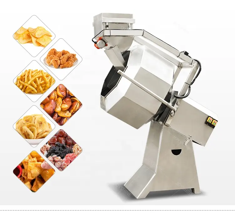 Ce Goedgekeurd Commerciële Gebruikt Aardappel Chips Snacks Voedsel Aroma Kruiden Mengmachine Chips Kruiden Machine
