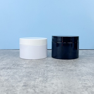 Wholesale 200g/4oz/6oz/8oz PET Cosmetic Packaging <b>Jars</b> <b>Empty</b> Black & White Lid Body Cream <b>Jars</b> - Product Image 6