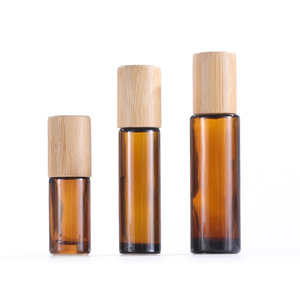 Chai lăn thủy tinh cao cấp với nắp tre tự nhiên, có thể tái sử dụng, đựng serum dưỡng da, tinh dầu - Product Image 5