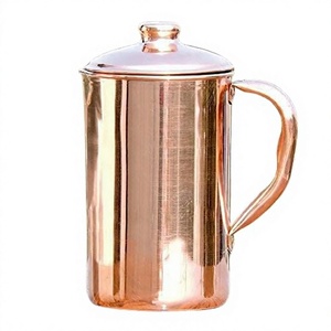 Eco-Friendly 1.7L Copper Water Pitcher Heat Resistant Handmade Classic Design with Lid for Wedding and Party Drinks - Product Image 5