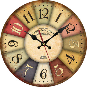 Horloge murale analogique moderne à aiguilles, style antique, avec corps en <span class=keywords><strong>cristal</strong></span>, thème Parisien, pour décoration de maison de campagne française, salon et chambre à coucher - Product Image 6