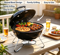 Barbecue coréen moderne en acier inoxydable de 14 pouces, de qualité supérieure, au charbon de bois, portable pour l'extérieur, arrêt automatique, couleurs personnalisées disponibles