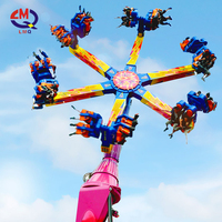 Manèges de fête foraine en plein air, manèges de fête foraine excitants, jeu de fête foraine, roue à vent tournante, surtension électrique à vendre
