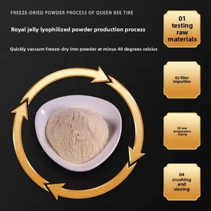 <span class=keywords><strong>Poudre</strong></span> lyophilisée <span class=keywords><strong>de</strong></span> larves <span class=keywords><strong>de</strong></span> gelée royale en vrac, matières premières à basse température pour larves d'abeilles, 500g Zhuo Yu Henan - Product Image 4