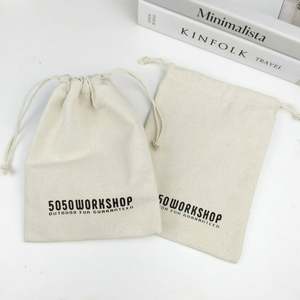 Sacs à chaussures en toile de coton en gros, sacs à poussière en tissu, sacs en coton écologiques avec logo - Product Image 3