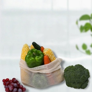 Sac de rangement d'été pour fruits et légumes frais, en coton maillé à mailles larges, écologique et portable, idéal pour les supermarchés (vente en gros) - Product Image 2