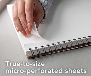 Leather Hardcover Sketchpad Drawing Customized 100 Sheets Artist A5 Sketch Book with Matt Black Cover Gift - Product Image 2