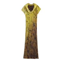 Robe MIDI Chic et Tendance pour Femme PB&ZA 2026, Imprimée Effet Satiné, Manches Longues, Style Vintage