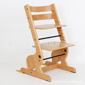 Silla alta de madera maciza ajustable para bebé, silla multifuncional de crecimiento para 0-12 meses - Product Image 4