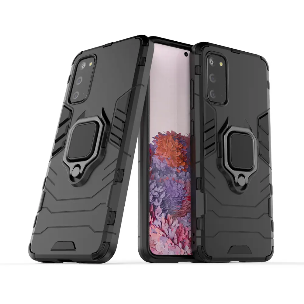 Shockproof Tpu Pc Hybrid Kickstand Cell Phone Case for Samsung S20 Mobile Back Cover for Samsung S20