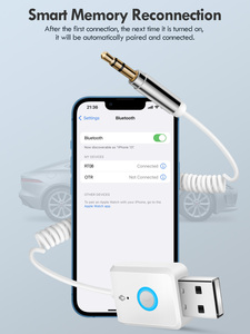 Adaptador RT08 <span class=keywords><strong>USB</strong></span> <span class=keywords><strong>Receptor</strong></span> de Audio Estéreo de 3.5mm Auto AUX <span class=keywords><strong>Receptor</strong></span> <span class=keywords><strong>Bluetooth</strong></span> <span class=keywords><strong>5.0</strong></span> - Product Image 6