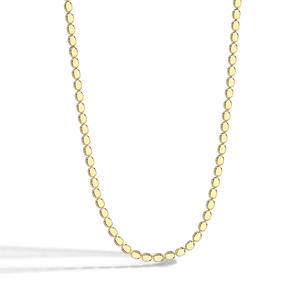 Collar de Latón con Cuentas Chapado en Oro de 18K, Estilo Minimalista y Moderno, Unisex, para Hombre y Mujer, con Incrustaciones de Piedras, Ideal para Fiestas - Product Image 1