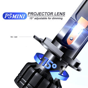 Faros LED OEM P5 de Alta Potencia, Bombillas de Proyector Mini H4, Lente de Proyector Láser Bi-LED Mini H7, H7 H4 P5 para Autos Universales - Product Image 2