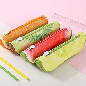 Nhanh Chóng Vận Chuyển Cụ Học Văn Phòng Phẩm Bút Tổ Chức Túi Dưa Hấu Trái Cây Cam Kiwi PU Da Siêu Dễ Thương Bút Chì Trường Hợp - Product Image 4