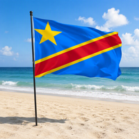 Drapeau de la République du Congo 3x5 en polyester personnalisé pour campagne électorale et publicité pour les élections générales