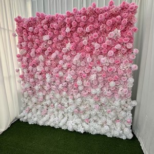 Vibrant Multi Tone Silk Flower <b>Wall</b> <b>Panel</b> For Bridal Shower Salon And Photography Layout - Product Image 2