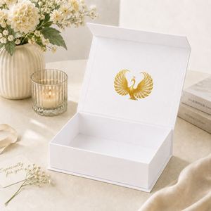 Cajas de Papel Rígido Magnéticas con Brillo en Relieve Reciclables CRD, con Diseño Plegable para Sets de Regalo de Velas de Lujo - Product Image 2