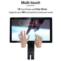 Pantalla Táctil PCAP de 17.3 Pulgadas con Triple Interfaz USB I2C RS232, Chip ILITEK2511 para Monitor Industrial, Fábrica Qudee