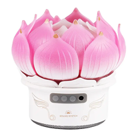 Lampe à fleurs de Lotus colorée Wifi intelligente Lampe de bureau LED 3W Lampe à fleurs de Lotus pour la décoration de gâteaux d'anniversaire de fête