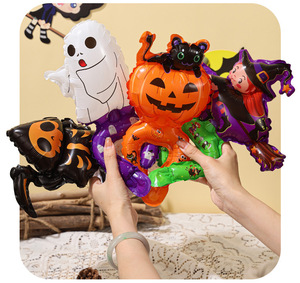 Decoración de Halloween: Globos de diadema medianos, Araña, Gato Negro, Bruja, Calabaza, Fantasma, Varita de globo de mano, Decoración de globos medianos - Product Image 2