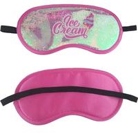 Masque de sommeil en satin PU pailleté Beckon, fait main, portable, pour le coucher, les voyages, cadeaux promotionnels