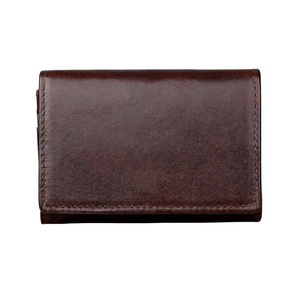 Wholesale Genuine Leather Customized Leather ID Credit <b>Card</b> Holder Wallet - Product Image 5