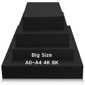 Großhandel Custom 250gsm A1 & A0 <span class=keywords><strong>Black</strong></span> Cards tock Papier blätter beschichtet DIY Crafts Pappe für Malerei & Handwerk - Product Image 1