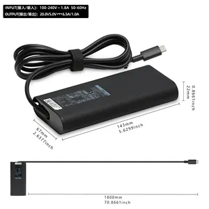 Fabricante Atacado 130W Laptop Power Adapter 6.5A Tipo C Adaptador AC USB Desktop Laptop Charger Para XPS