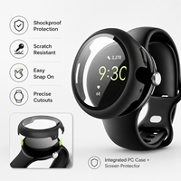 Funda Protectora de Pantalla Integrada de Plástico a Prueba de Golpes y Huellas Dactilares para Reloj Inteligente Google Pixel Watch3 4 40mm 44mm