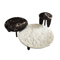 Table basse en marbre de style italien, table ronde, salon, maison, modèle design, grande et petite table basse, combinaison ronde