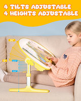 Table pour enfants OEM pour étude jeu de dessin manger réglable portable pliant jaune bois ordinateur portable bureau lit plateau
