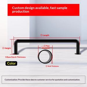 Barrière de stationnement en U épaissie personnalisée, type M, butée de voiture, limiteur de stationnement, clôture de séparation routière - Product Image 1